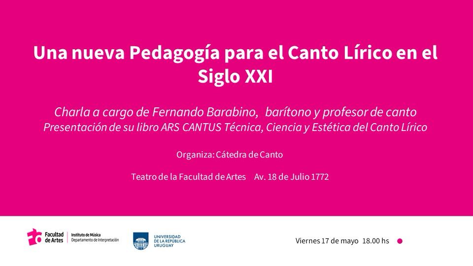 Una nueva pedagogía para en Canto Lírco en el Siglo XXI